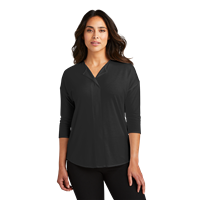 Port Authority Ladies Concept 3/4 Sleeve Soft Split Neck Top