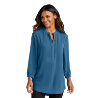 Port Authority Women's 3/4-Sleeve Textured Crepe Tunic