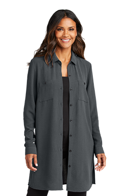 Port Authority Women's Textured Crepe Long Tunic
